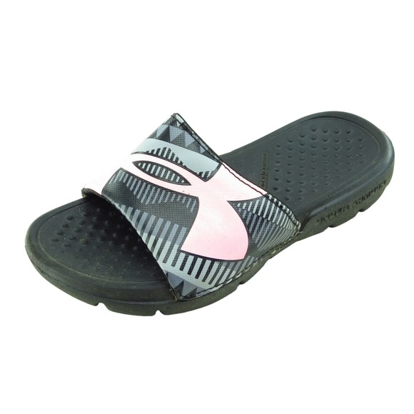 Under Armour Toddler Girls 11 Medium Black Slide Synthetic‎ - Picture 1 of 8